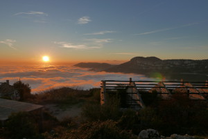 coucher de soleil sur la côte